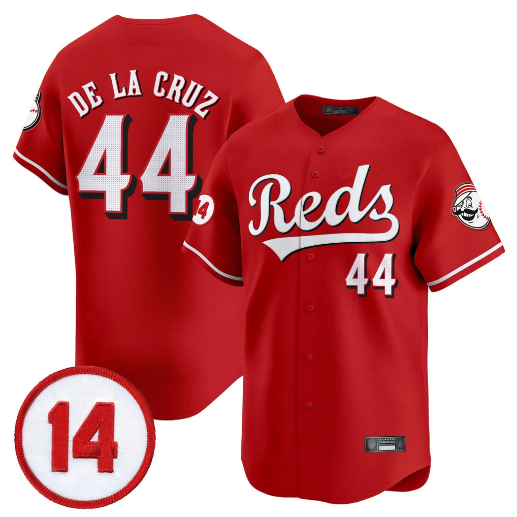 Pouc C.Reds #44 Elly De La Cruz Player Red Vapor Premier Limited Home Stitched Jerseys