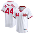 Pouc C.Reds #44 Elly De La Cruz Player White Cooperstown Collection Limited Stitched Jerseys