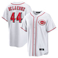 Pouc C.Reds #44 Elly De La Cruz Player White Game Home Stitched Jerseys