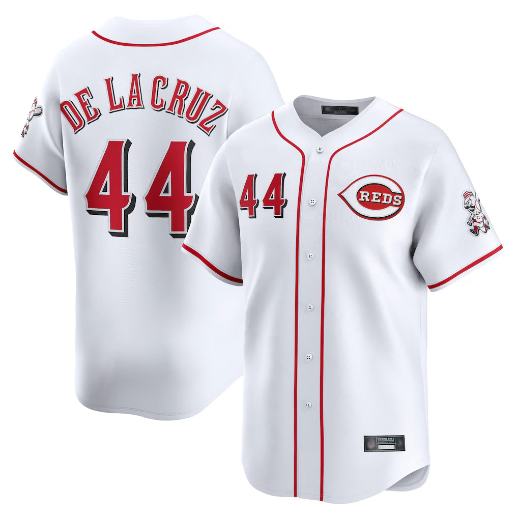 Pouc C.Reds #44 Elly De La Cruz Player White Home Limited Stitched Jerseys