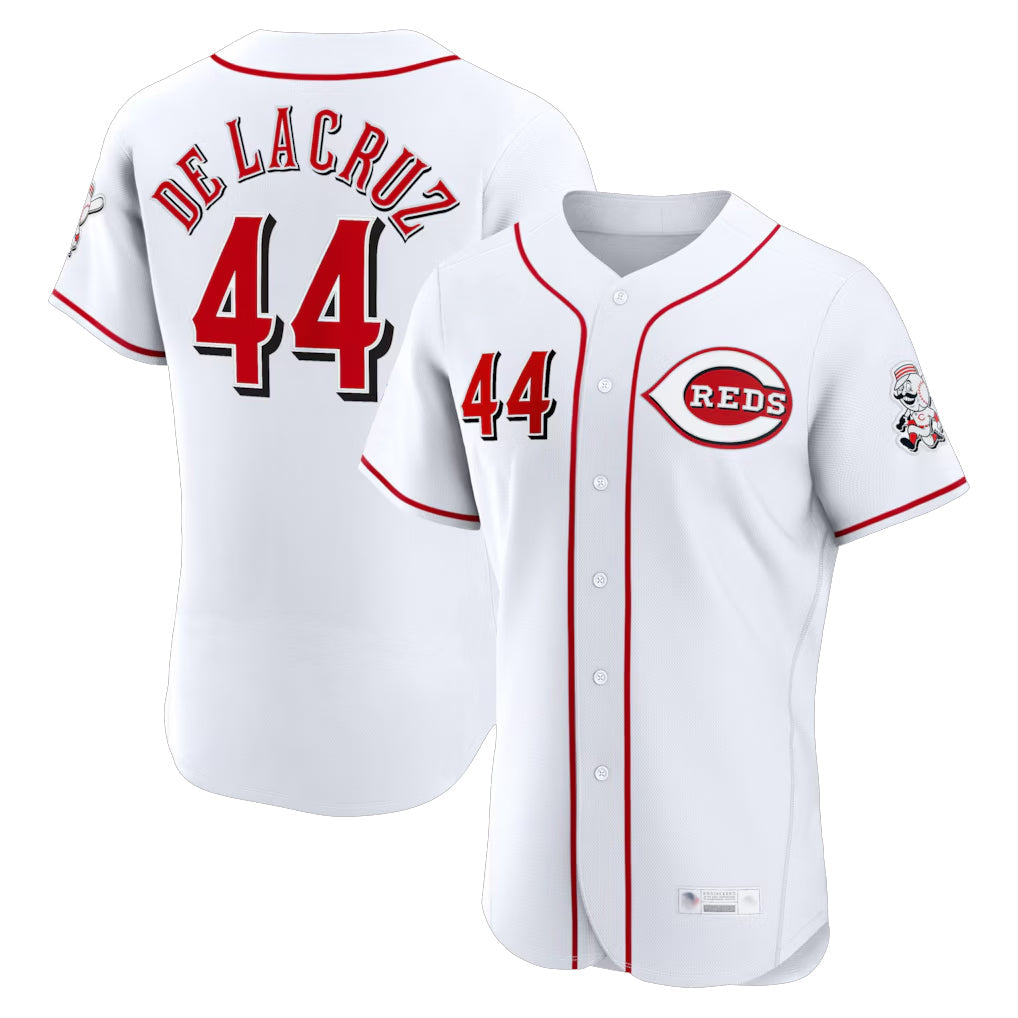 Pouc C.Reds #44 Elly De La Cruz Player White Limited Elite Home Stitched Jerseys