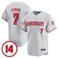 Pouc C.Reds #7 Spencer Steer Player Gray Vapor Premier Limited Home Stitched Jerseys