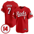 Pouc C.Reds #7 Spencer Steer Player Red Vapor Premier Limited Home Stitched Jerseys