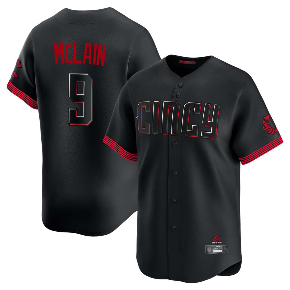 Pouc C.Reds #9 Matt McLain Player Black City Connect Home Limited Stitched Jerseys