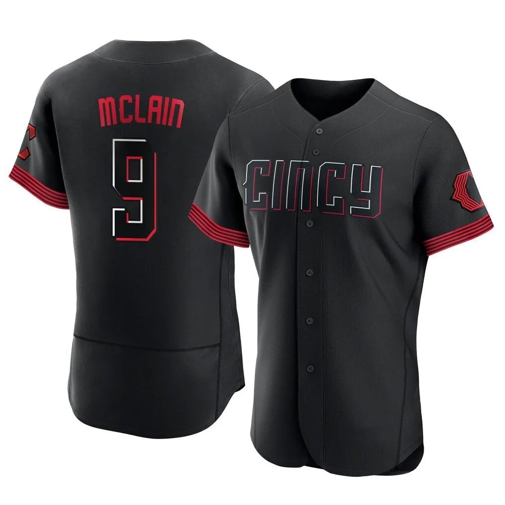 Pouc C.Reds #9 Matt McLain Player Black City Connect Limited Elite Home Stitched Jerseys