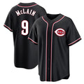 Pouc C.Reds #9 Matt McLain Player Black Fashion Out Home Game Stitched Jerseys