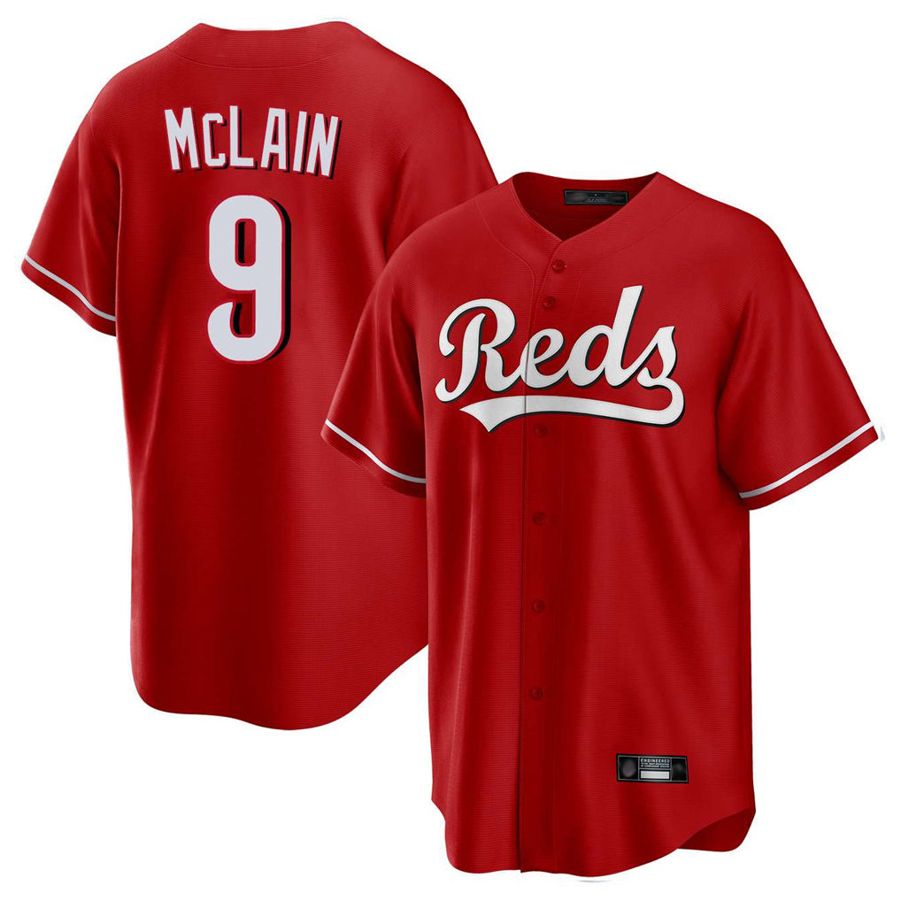 Pouc C.Reds #9 Matt McLain Player Red Home Game Stitched Jerseys