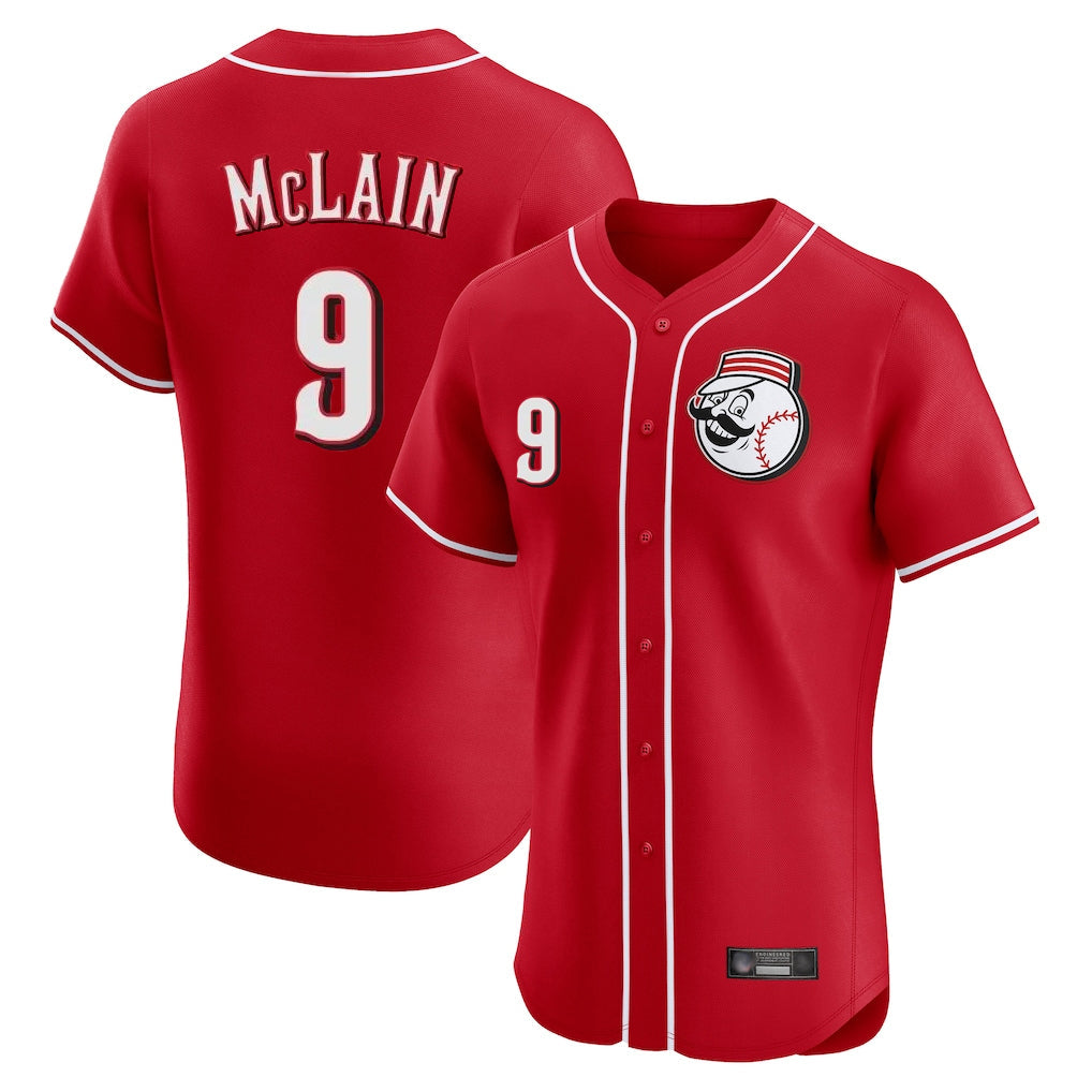 Pouc C.Reds #9 Matt McLain Player Red Limited Elite Home Game Stitched Jerseys