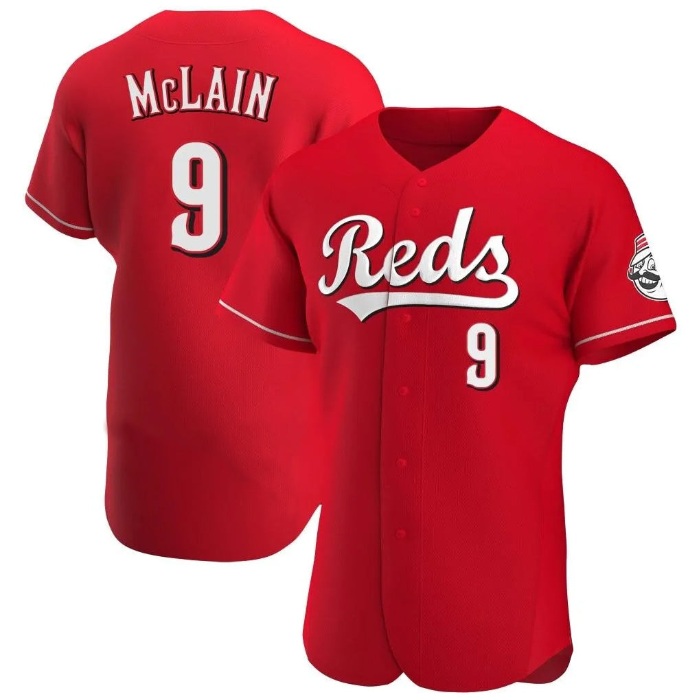 Pouc C.Reds #9 Matt McLain Player Red Limited Elite Home Stitched Jerseys