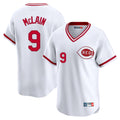 Pouc C.Reds #9 Matt McLain Player White Cooperstown Collection Limited T-shirt Home Stitched Jerseys