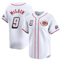 Pouc C.Reds #9 Matt McLain Player White Speedway Classic Home Limited Stitched Jerseys