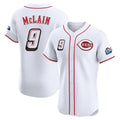 Pouc C.Reds #9 Matt McLain Player White Speedway Classic Limited Elite Home Stitched Jerseys