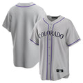 Pouc C.Rockies Gray Game Home Blank Player Stitched Jerseys