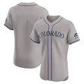Pouc C.Rockies Gray Limited Elite Home Blank Player Stitched Jerseys