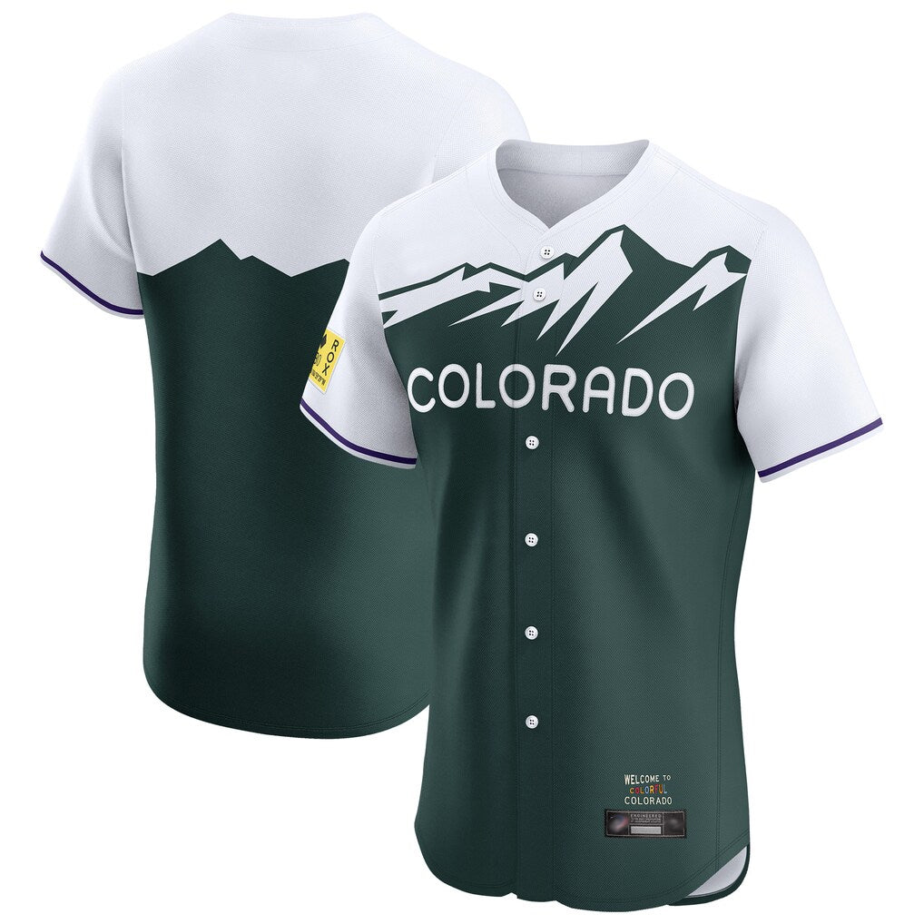 Pouc C.Rockies Green City Connect Limited Elite Home Blank Player Stitched Jerseys