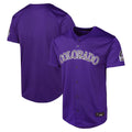 Pouc C.Rockies Purple Limited Home Game Blank Player Stitched Jerseys