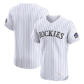 Pouc C.Rockies White Limited Elite Home Blank Player Stitched Jerseys