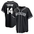 Pouc C.Rockies #14 Ezequiel Tovar Player Black Fashion Out Home Game Stitched Jerseys