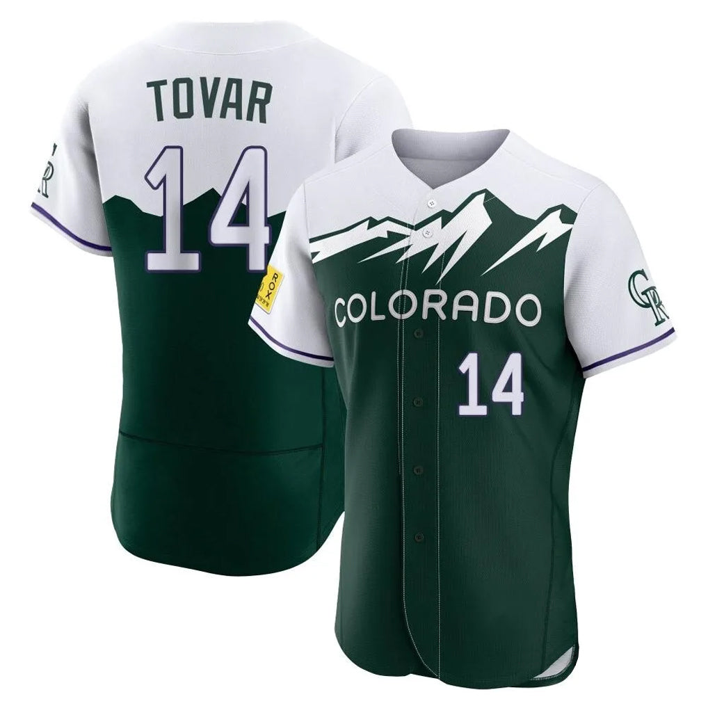Pouc C.Rockies #14 Ezequiel Tovar Player Green City Connect Limited Elite Home Stitched Jerseys