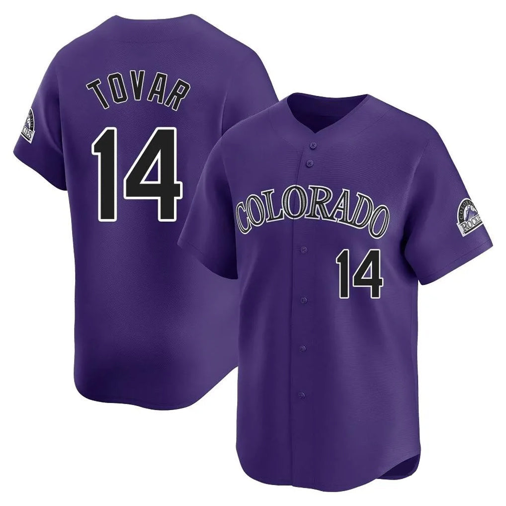 Pouc C.Rockies #14 Ezequiel Tovar Player Purple Limited Home Stitched Jerseys