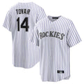 Pouc C.Rockies #14 Ezequiel Tovar Player White Game Home Stitched Jerseys