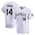 Pouc C.Rockies #14 Ezequiel Tovar Player White Limited Home Stitched Jerseys