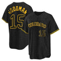 Pouc C.Rockies #15 Hunter Goodman Player Black Snake Skin City Home Game Stitched Jerseys