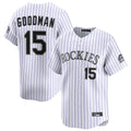 Pouc C.Rockies #15 Hunter Goodman Player White Limited Home Stitched Jerseys