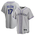 Pouc C.Rockies #17 Todd Helton Player Gray Game Home Stitched Jerseys
