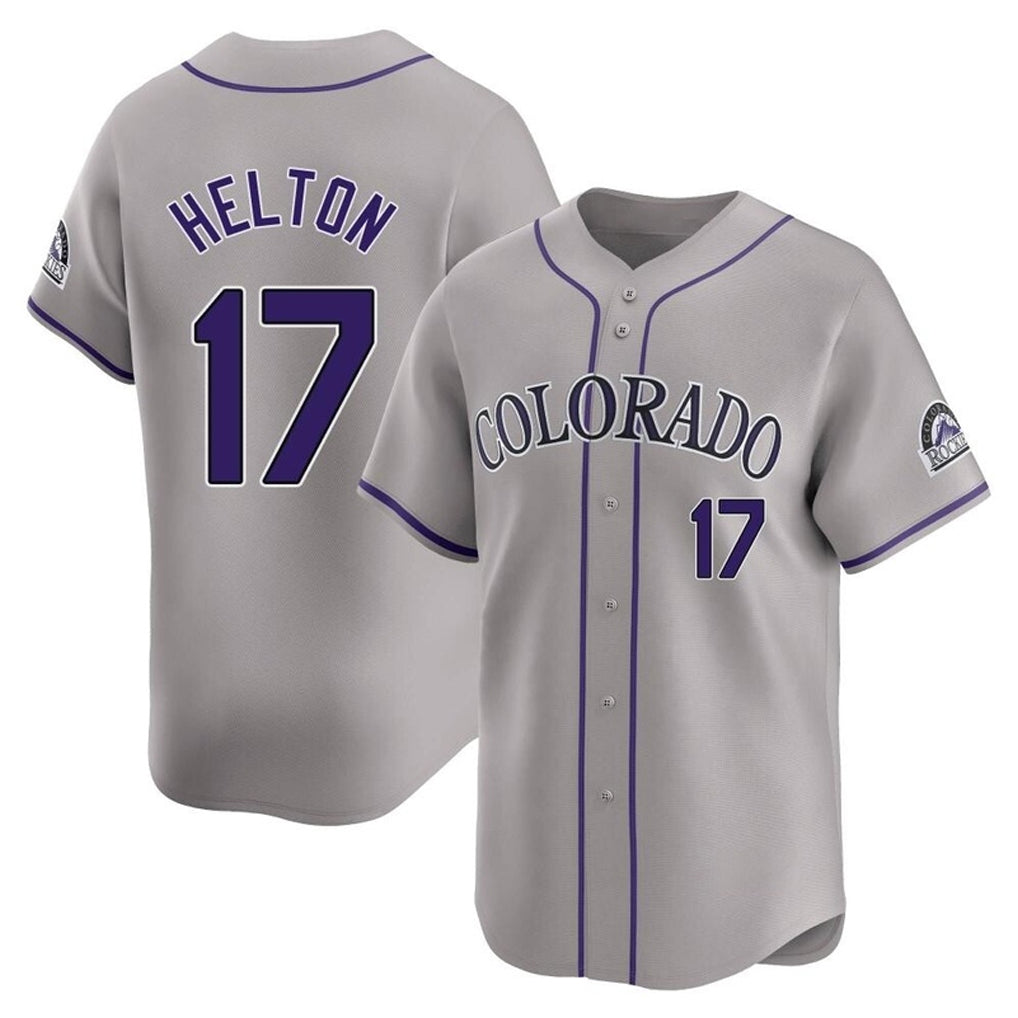 Pouc C.Rockies #17 Todd Helton Player Gray Limited Home Stitched Jerseys
