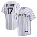 Pouc C.Rockies #17 Todd Helton Player White Game Home Stitched Jerseys