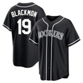 Pouc C.Rockies #19 Charlie Blackmon Player Black Fashion Out Home Game Stitched Jerseys