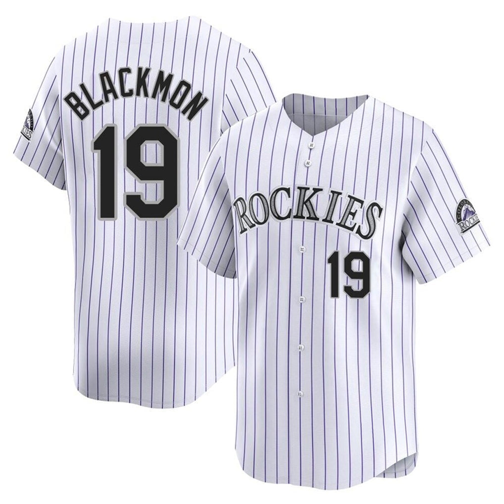 Pouc C.Rockies #19 Charlie Blackmon Player White Limited Home Stitched Jerseys