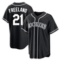 Pouc C.Rockies #21 Kyle Freeland Player Black Fashion Out Home Game Stitched Jerseys