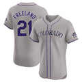 Pouc C.Rockies #21 Kyle Freeland Player Gray Limited Elite Home Stitched Jerseys