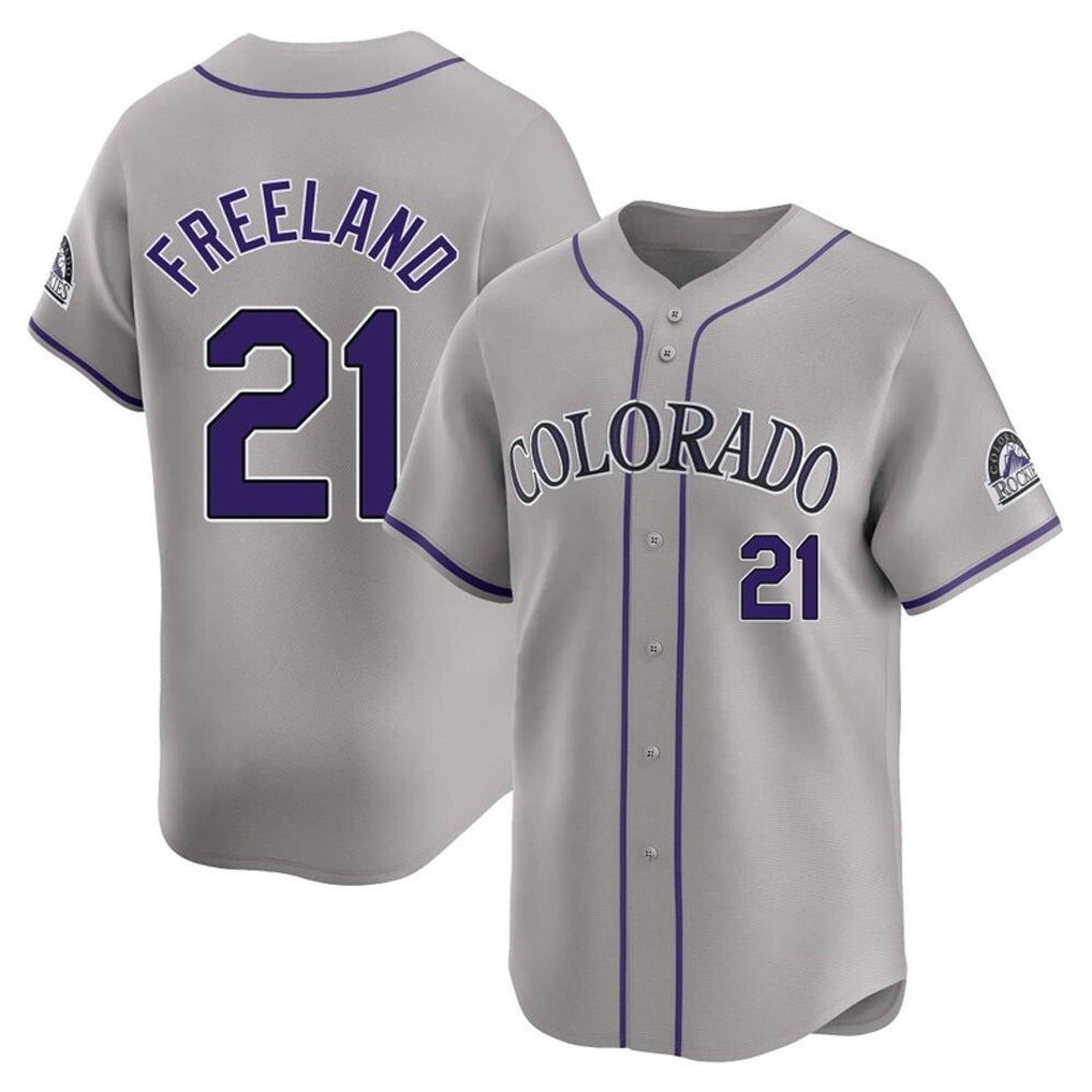 Pouc C.Rockies #21 Kyle Freeland Player Gray Limited Home Stitched Jerseys