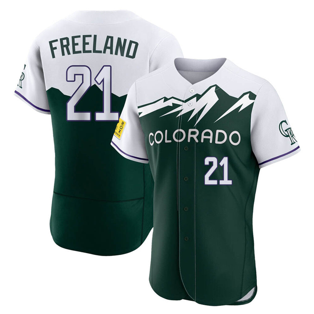 Pouc C.Rockies #21 Kyle Freeland Player Green City Connect Limited Elite Home Stitched Jerseys