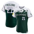 Pouc C.Rockies #21 Kyle Freeland Player Green City Connect Limited Elite Home Stitched Jerseys