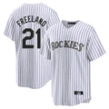 Pouc C.Rockies #21 Kyle Freeland Player White Game Home Stitched Jerseys