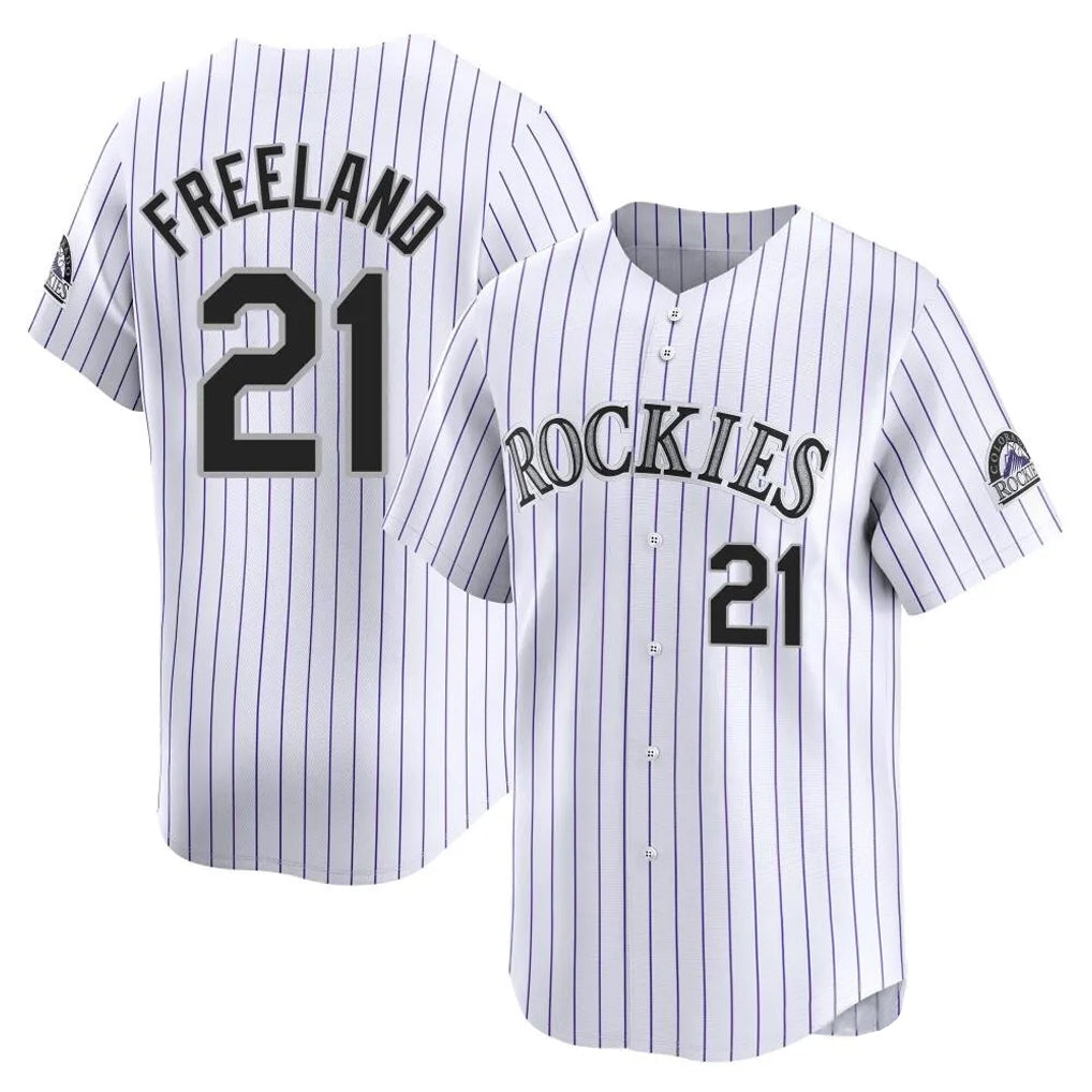 Pouc C.Rockies #21 Kyle Freeland Player White Limited Home Stitched Jerseys