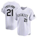 Pouc C.Rockies #21 Kyle Freeland Player White Limited Home Stitched Jerseys