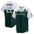 Pouc C.Rockies #22 Mickey Moniak Player Green City Connect Home Game Stitched Jerseys