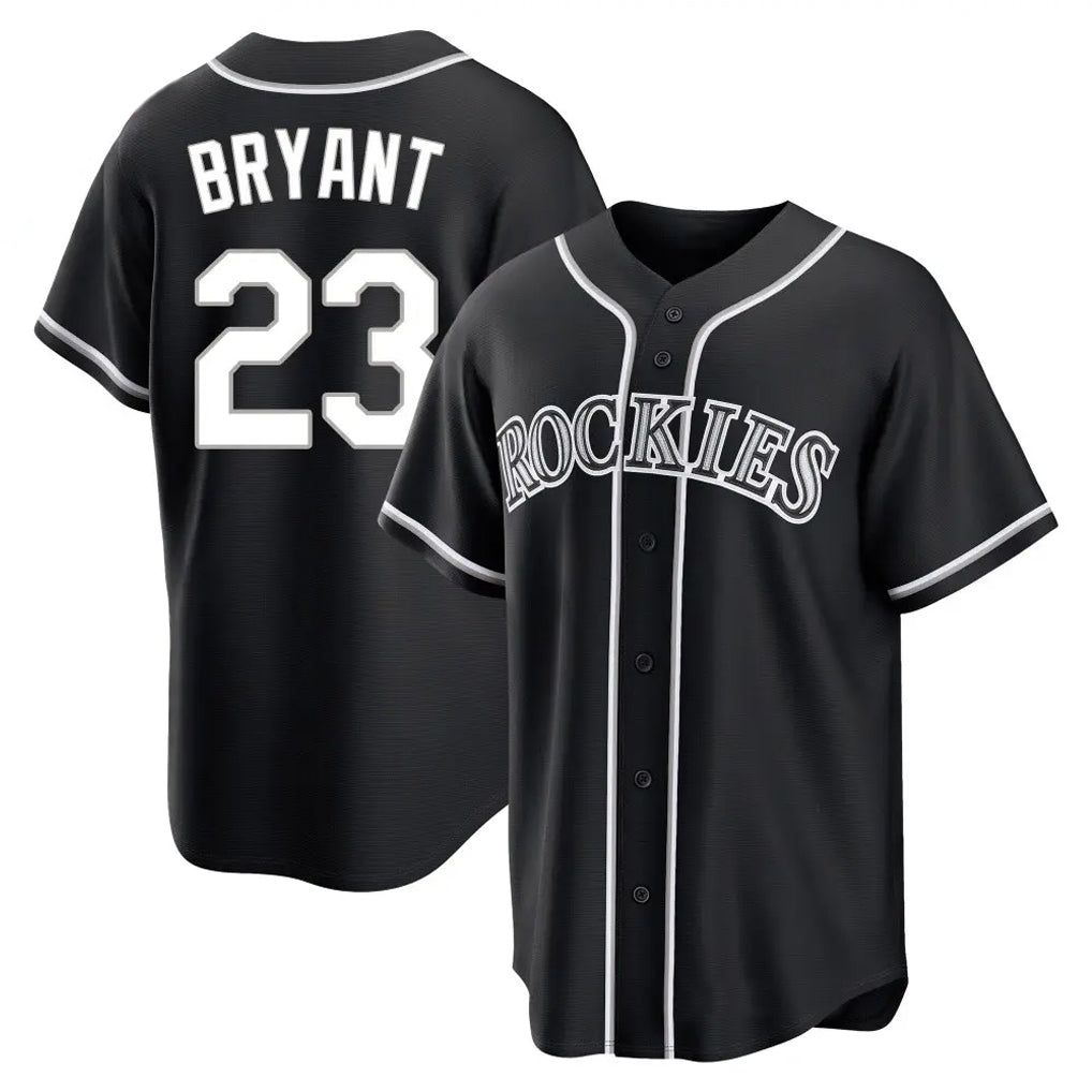 Pouc C.Rockies #23 Kris Bryant Player Black Fashion Out Home Game Stitched Jerseys