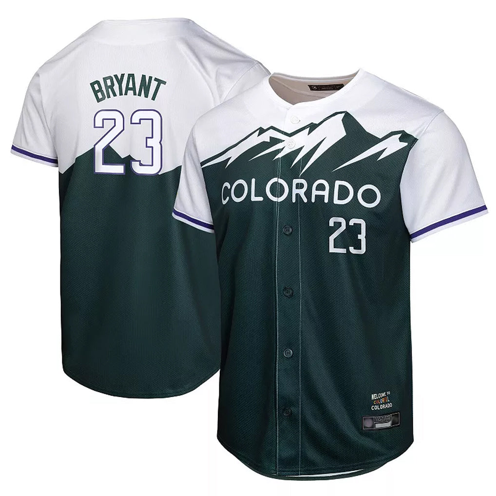 Pouc C.Rockies #23 Kris Bryant Player Green City Connect Limited Home Game Stitched Jerseys