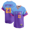 Pouc C.Rockies #23 Kris Bryant Player Purple-Light Blue City Connect Limited Home T-shirt Stitched Jerseys