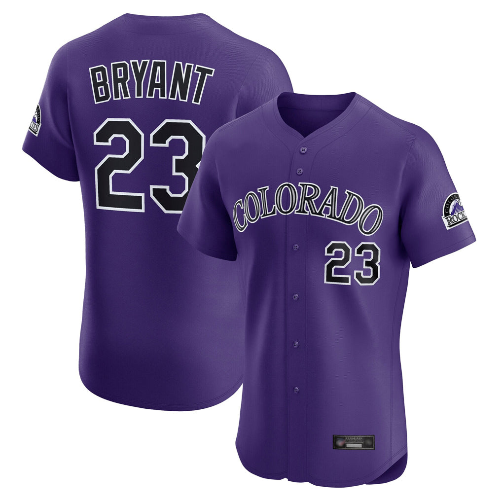 Pouc C.Rockies #23 Kris Bryant Player Purple Limited Elite Home Stitched Jerseys