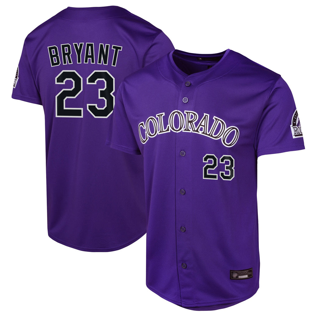 Pouc C.Rockies #23 Kris Bryant Player Purple Limited Home Game Stitched Jerseys