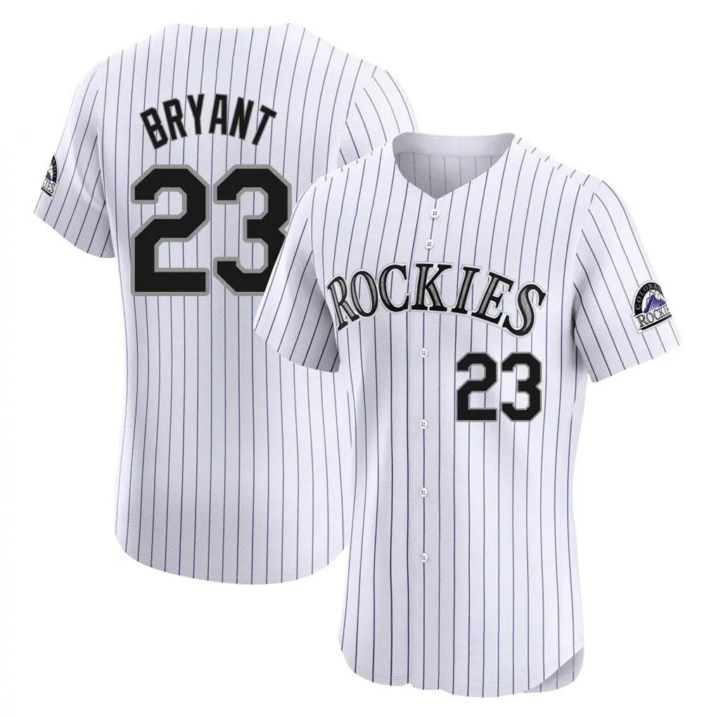 Pouc C.Rockies #23 Kris Bryant Player White Limited Elite Home Stitched Jerseys