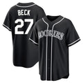 Pouc C.Rockies #27 Jordan Beck Player Black Fashion Out Home Game Stitched Jerseys