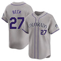 Pouc C.Rockies #27 Jordan Beck Player Gray Limited Home Stitched Jerseys